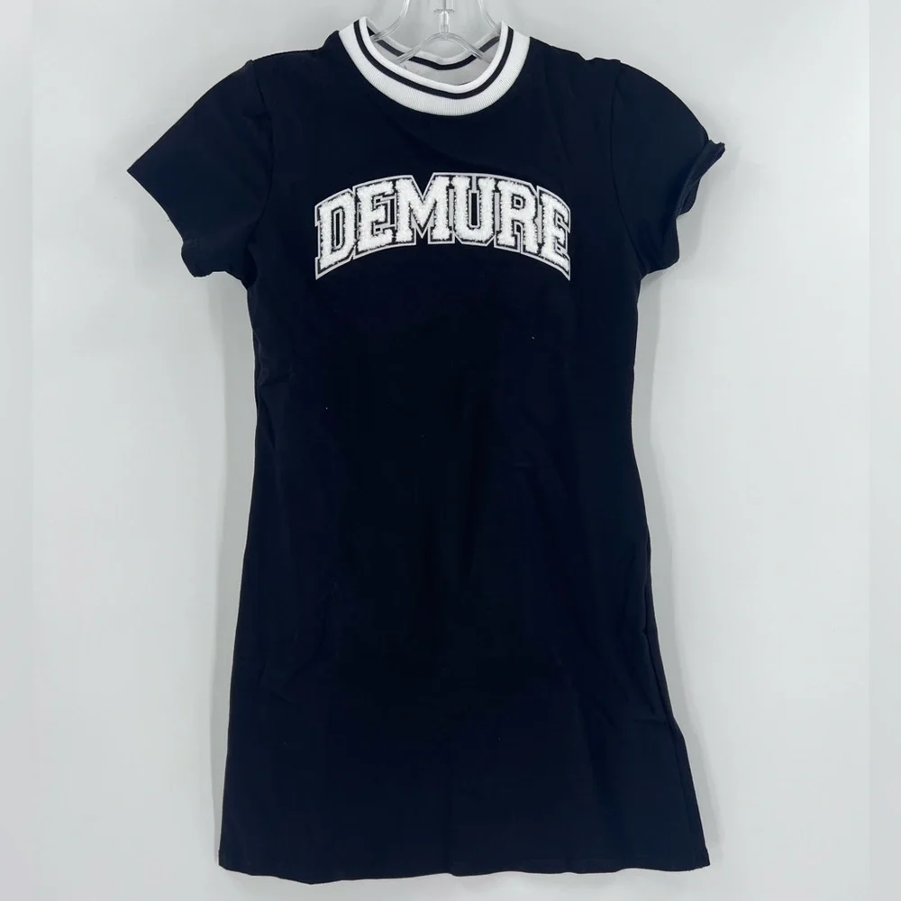 Fashion nova Mini Always Demure T-Shirt Dress - Black new size 10/12